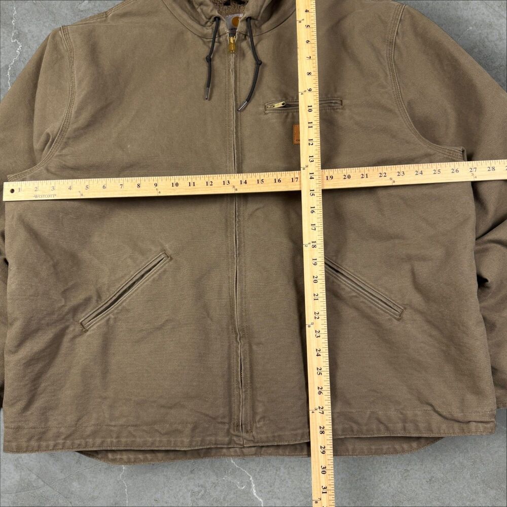 Vintage Carhartt J141 LBR Hooded Detroit Sierra Sherpa Lined Jacket EUC! - 2XL - Picture 6 of 6